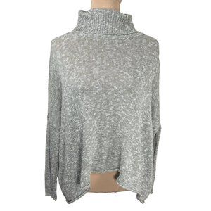 Aerie Women's Sweater Turtleneck Split Back Long Sleeve Taupe Size M Medium